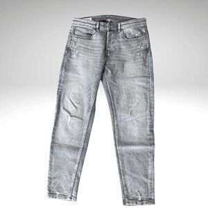 Zara Men's Light Gray Washed Jeans